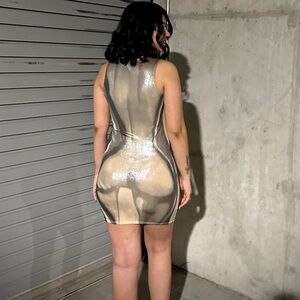 Body Heat Print Dress (Metallic)